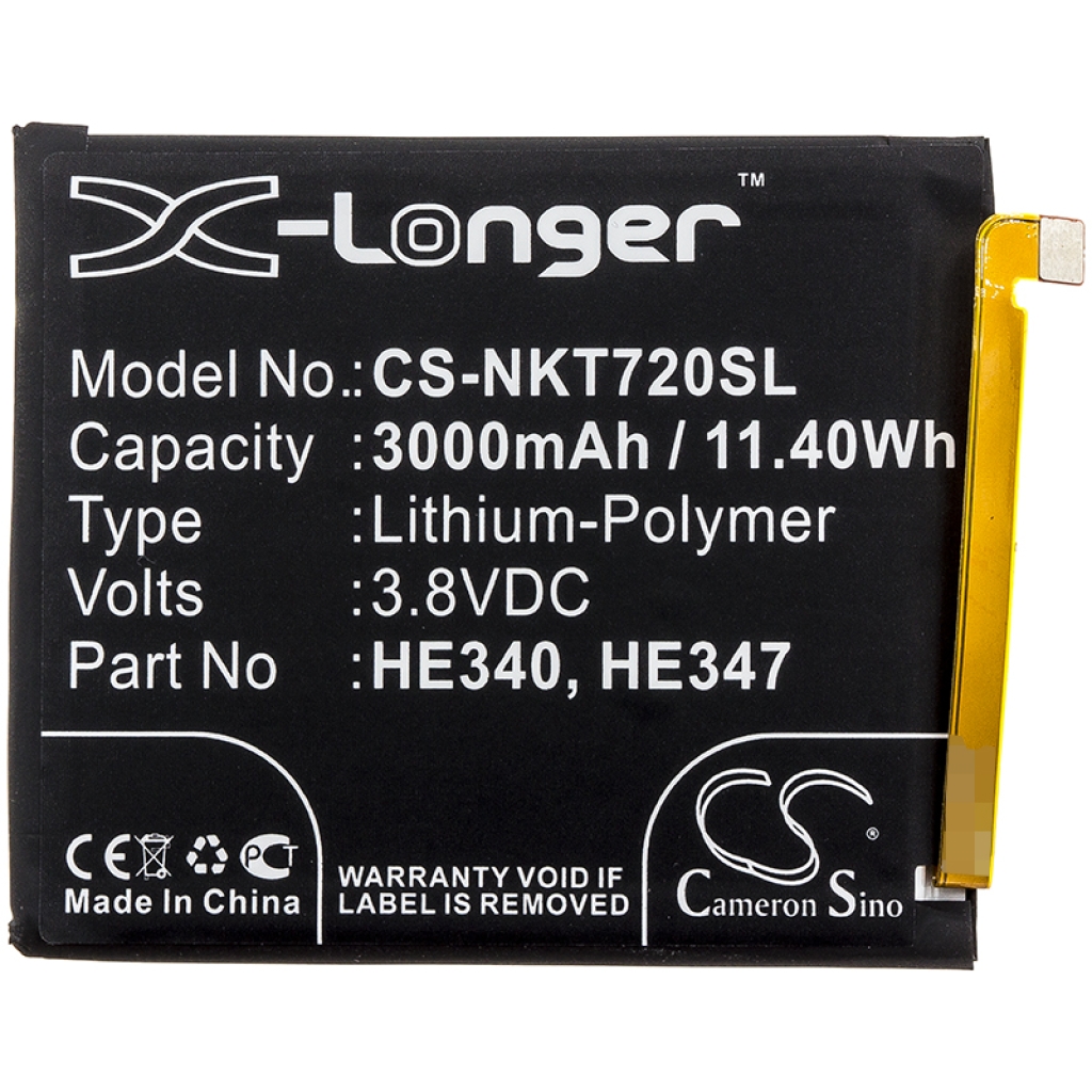 Baterija za mobilni telefon Nokia CS-NKT720SL