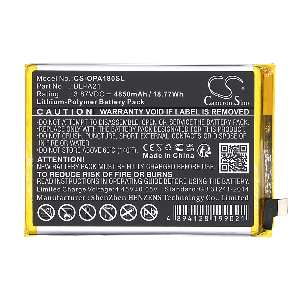Baterija za mobilni telefon OPPO CS-OPA180SL