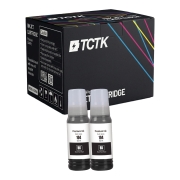 TCTK Kartuše s črnilom 104 2-delni komplet črna združljiv z Epson EcoTank ET-14100 ET-1810 ET-2400 ET-2700 ET-2710 ET-2711 ET-2712 ET-2714 ET-2715 ET-2720 ET-2721 ET-2726 ET-2800, nadomešča C13T00P140