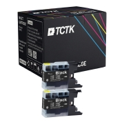 TCTK kartuše s črnilom LC12 paket 2 črni kompatibilne z Brother DCP-J525W DCP-J725DW DCP-J925DW MFC-J430W MFC-J5910DW MFC-J825DW MFC-J6710DW, nadomešča LC12
