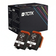 TCTK Kartuše s črnilom 202XL 2-delni komplet črna združljiv z Epson Expression Premium XP-6000 XP-6001 XP-6005 XP-6100 XP-6105, nadomešča C13T02G14010