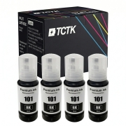 TCTK Kartuše s črnilom E-101BK 4-delni komplet črna združljiv z Epson EcoTank L14150 L4150 L4160 L4260 L4266 L6160 L6170 L6176 L6190 L6260 L6270 L6276 L6290