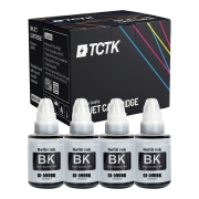 TCTK Kartuše s črnilom GI-590 BK 4-delni komplet črna združljiv z Canon PIXMA G 1500 1501 1510 1515 2500 2501 2510 3500 3501 3510 3515 4400 4411 4500 4510 4511 4515, nadomešča 1603C001