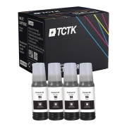 TCTK Kartuše s črnilom 104 4-delni komplet črna združljiv z Epson EcoTank ET-14100 ET-1810 ET-2400 ET-2700 ET-2710 ET-2711 ET-2712 ET-2714 ET-2715 ET-2720 ET-2721 ET-2726 ET-2800, nadomešča C13T00P140