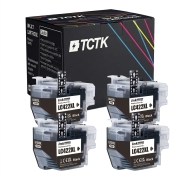 TCTK Kartuše s črnilom LC-422XL 4-delni komplet črna združljiv z Brother MFC-J 5340 DW, za MFC-J 5340 DWE Ecopro, za MFC-J 5345 DW, za MFC-J 5740 DW, za MFC-J 6540 DW DWE, nadomešča LC422XLBK