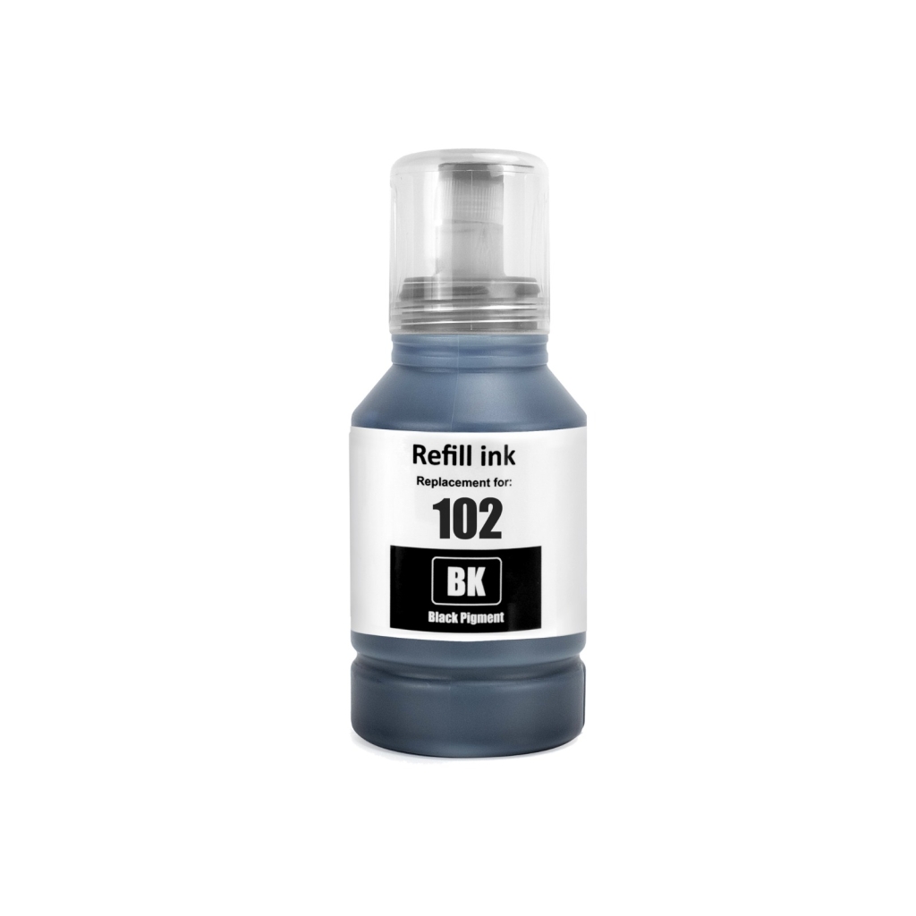 Združljiv z Epson 102 BK / 127ml Črnilo Črna (Tiskalniško črnilo)