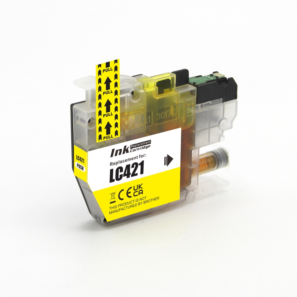Compatible with Brother LC421XLY / 10ml Ink Yellow (Ink cartridges)