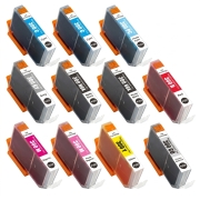 TCTK Kartuše s črnilom PFI-300CO PFI-300C PFI-300GY PFI-300MBK PFI-300M PFI-300PBK PFI-300PC PFI-300PM PFI-300R PFI-300Y 10-delni komplet večbarvno združljiv z Canon imagePROGRAF PRO-300