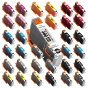 TCTK Kartuše s črnilom PFI-300CO PFI-300C PFI-300GY PFI-300MBK PFI-300M PFI-300PBK PFI-300PC PFI-300PM PFI-300R PFI-300Y 40-delni komplet večbarvno (4x vsaka) združljiv z Canon imagePROGRAF PRO-300