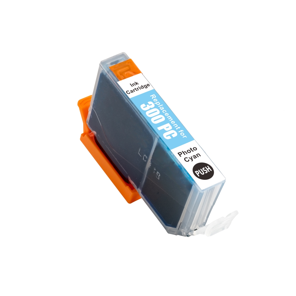 Compatible replacement for Compatible with Canon PFI-300PC / 14.5ml Ink Photo cyan (Ink cartridges)