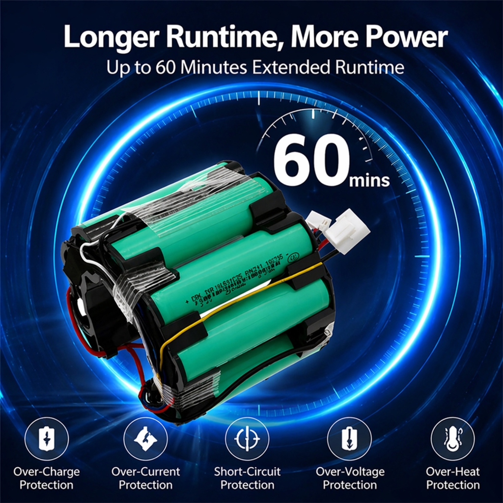 Battery compatible with Eureka Amica Qilive CS-ACM705VX