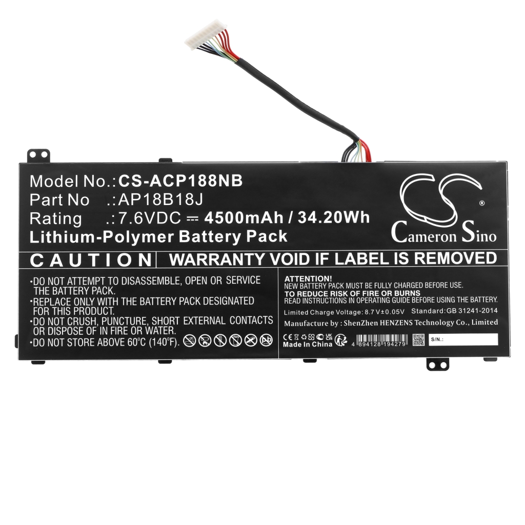 Kompatibilna zamenjava baterije za Acer AP18B18J