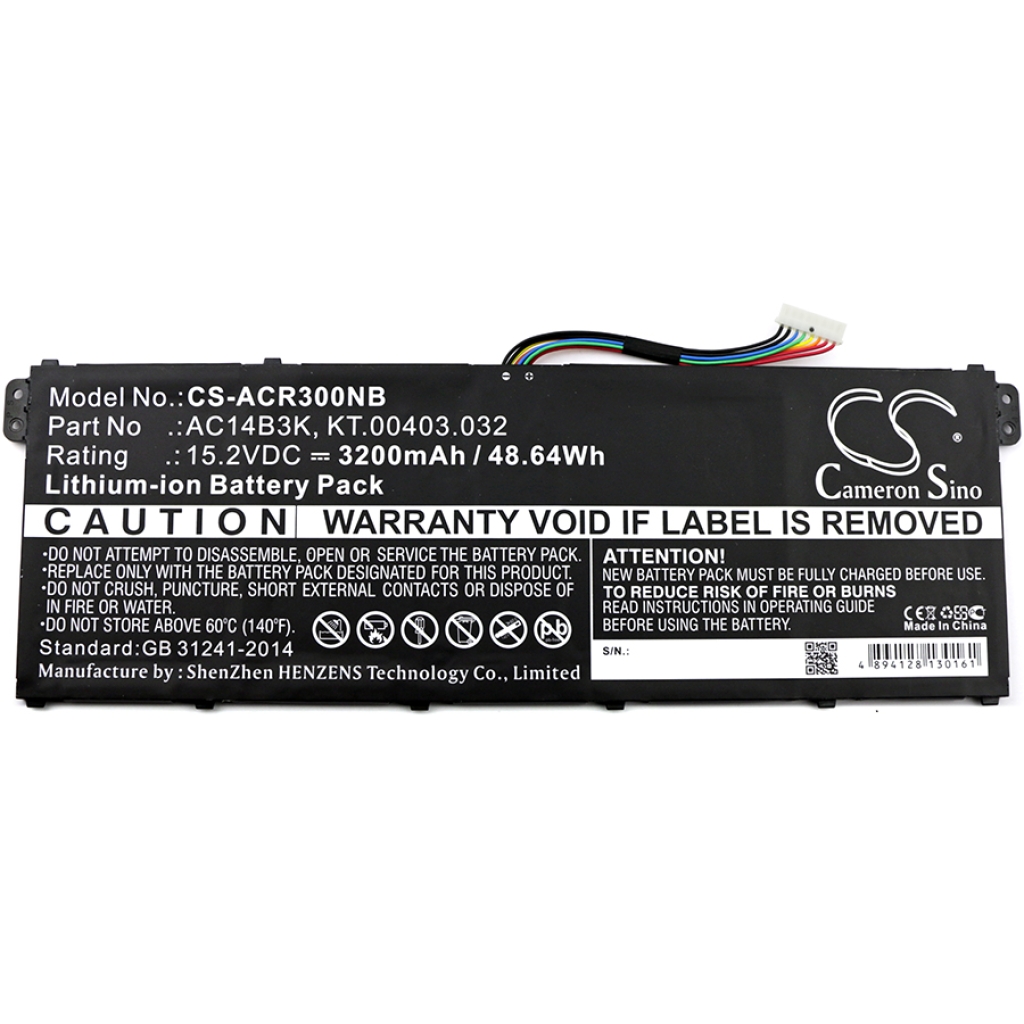 Kompatibilna zamenjava baterije za Acer AC14B3K,KT.00403.032