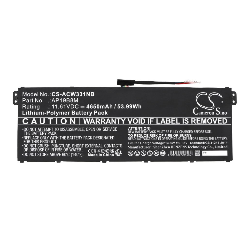 Kompatibilna zamenjava baterije za Acer AP19B8M,KT0030G024