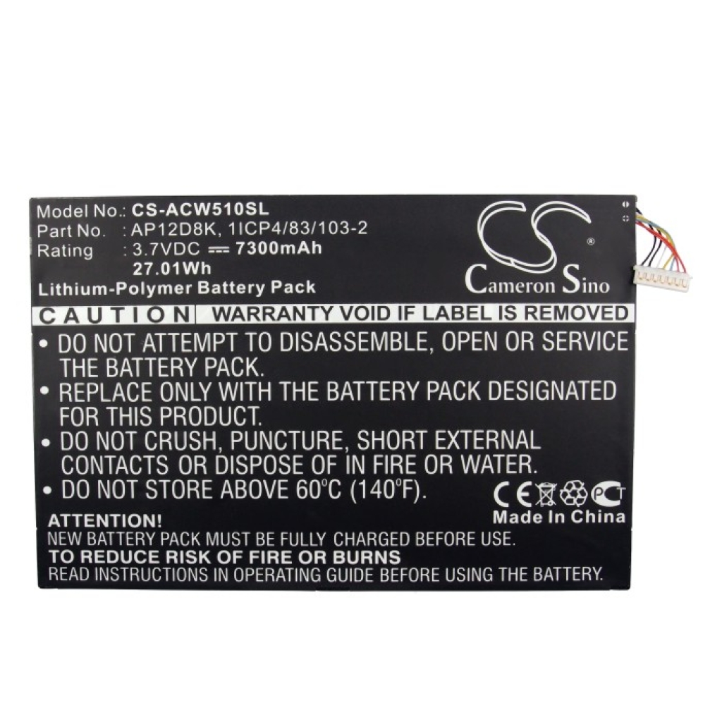 Kompatibilna zamenjava baterije za Acer 1ICP4/83/103-2,AP12D8K