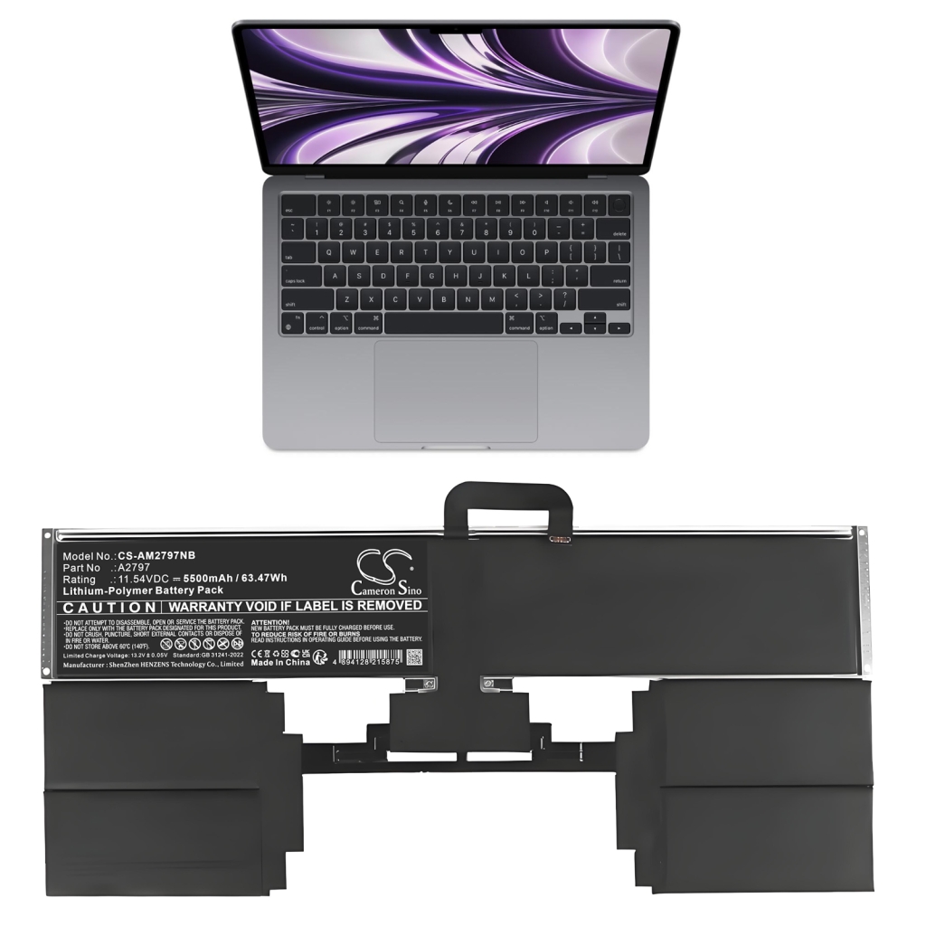 Baterija za prenosnik Apple MRYV3LL/A (CS-AM2797NB)