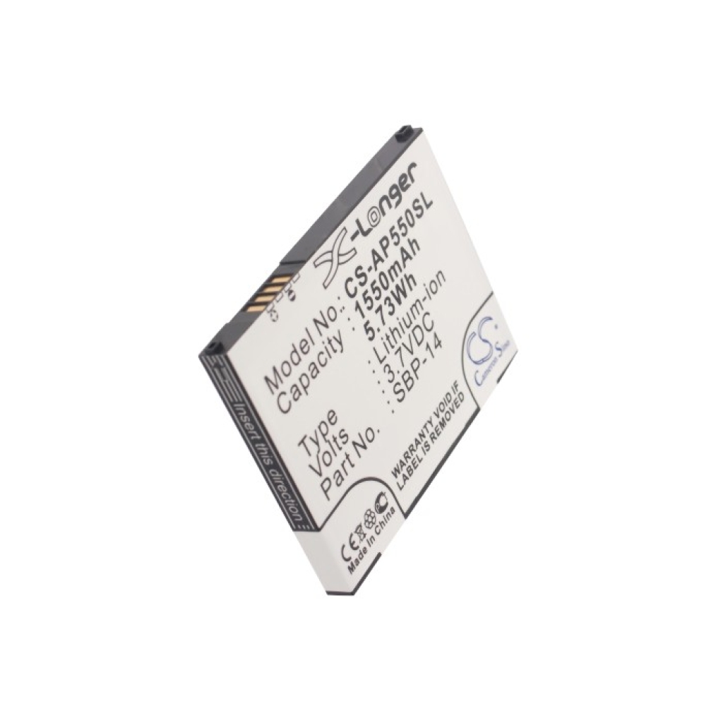 Front label CS-AP550SL 1550mAh 3.7V X-Longer