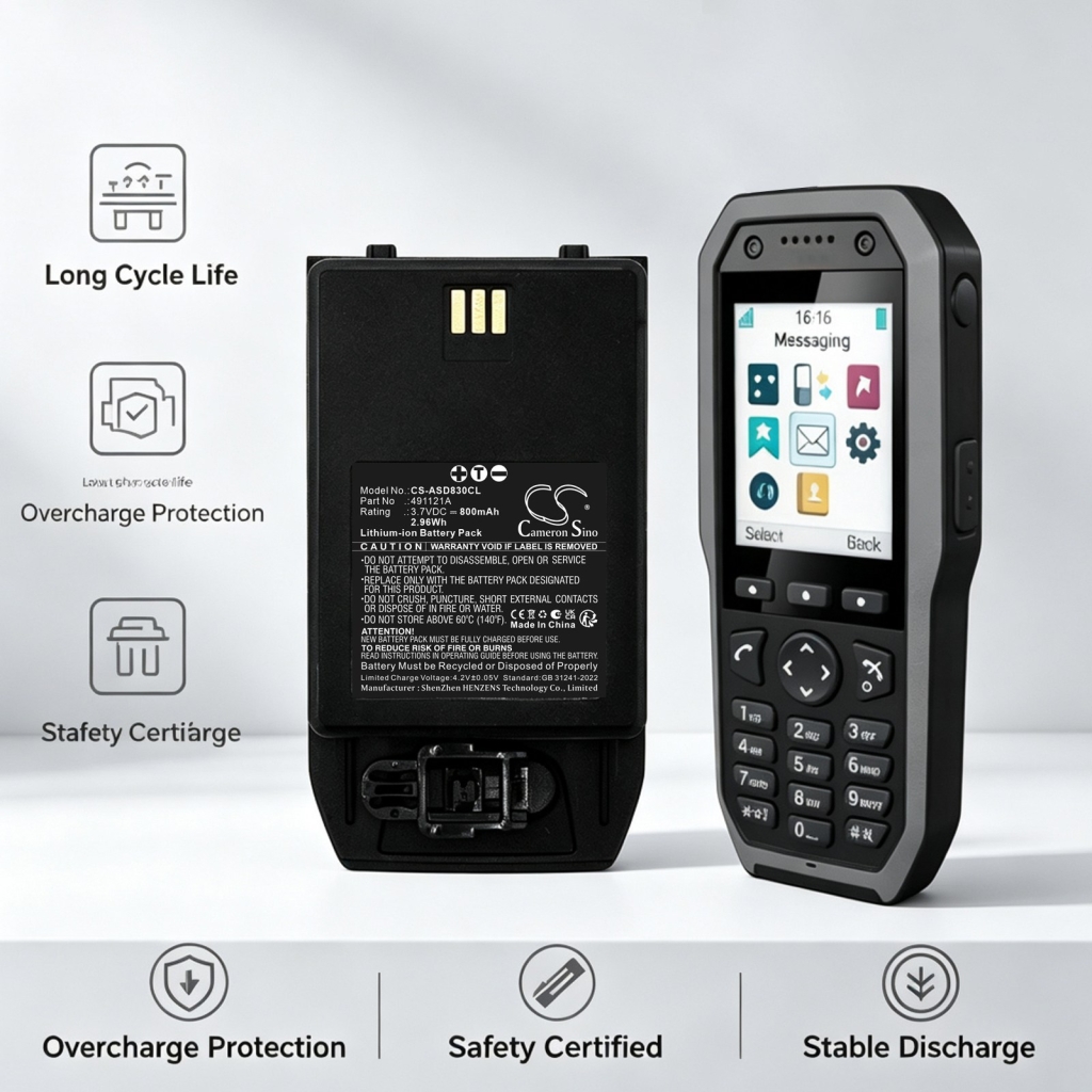 Battery compatible with Ascom