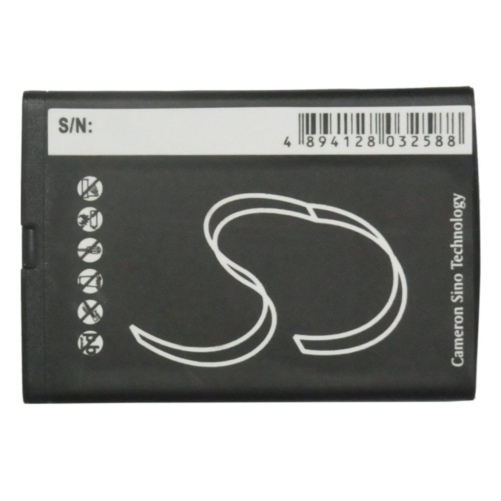 CS-AU8935SL battery angled label with 3 gold contacts at bottom