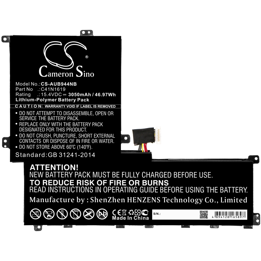 Kompatibilna zamenjava baterije za Asus 0B200-02350100,C41N1619
