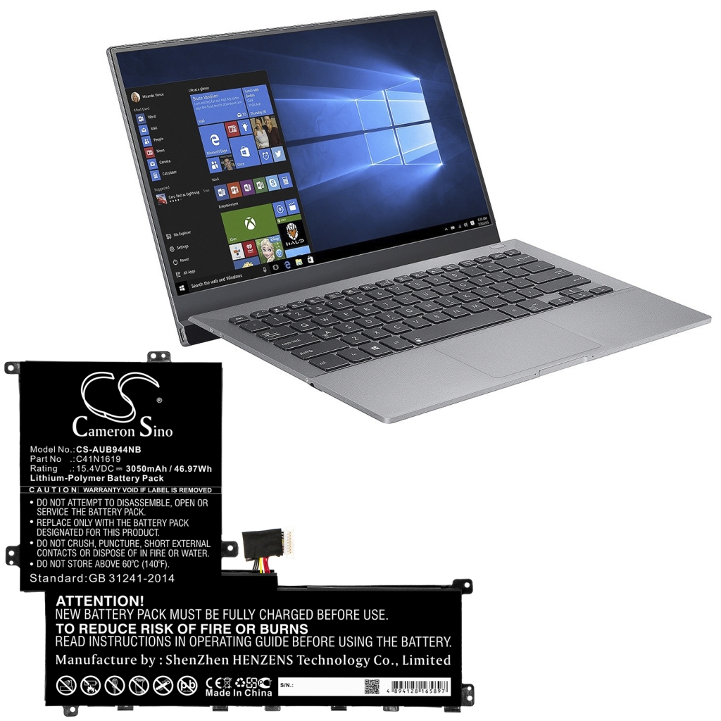 Kompatibilna zamenjava baterije za Asus 0B200-02350100,C41N1619