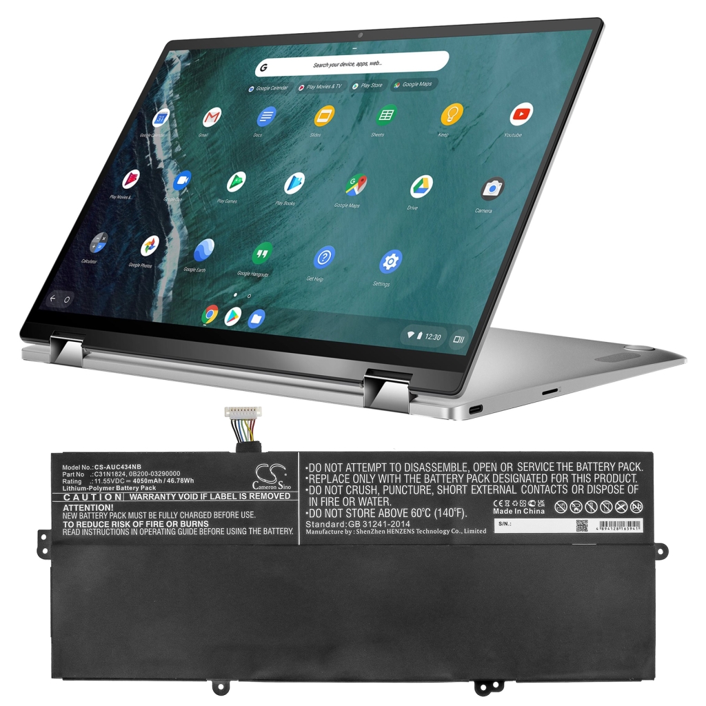 Kompatibilna zamenjava baterije za Asus 0B200-03290000,C31N1824