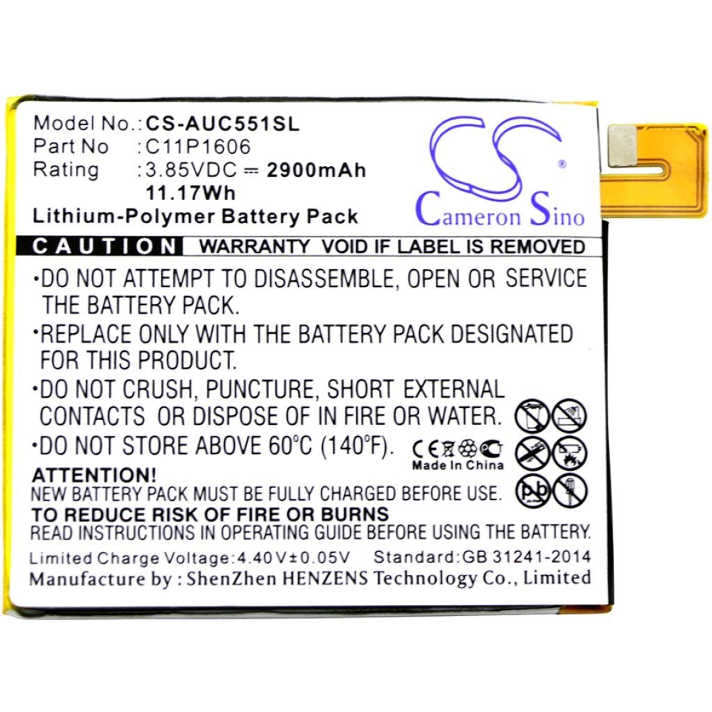 Kompatibilna zamenjava baterije za Asus 0B200-02250000,C11P1606