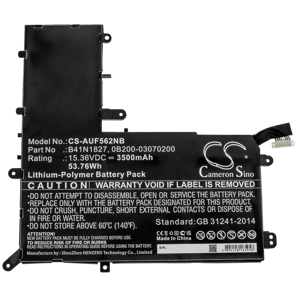 Kompatibilna zamenjava baterije za Asus 0B200-03070200,B41N1827