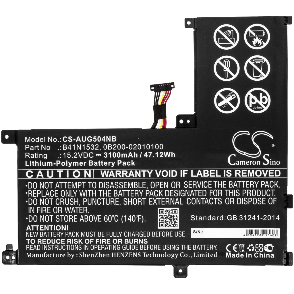 Kompatibilna zamenjava baterije za Asus 0B200-02010100,B41N1532