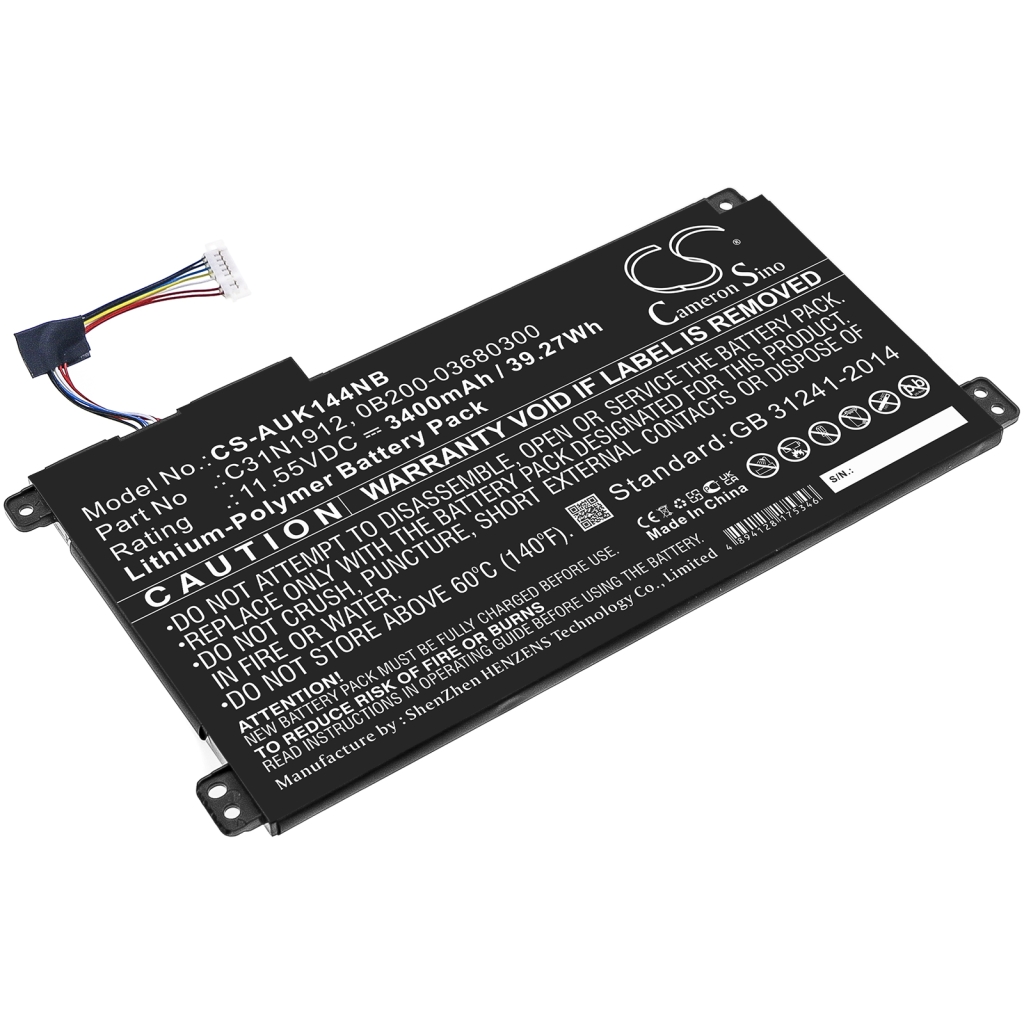 Kompatibilna zamenjava baterije za Asus 0B200-03680300,C31N1912