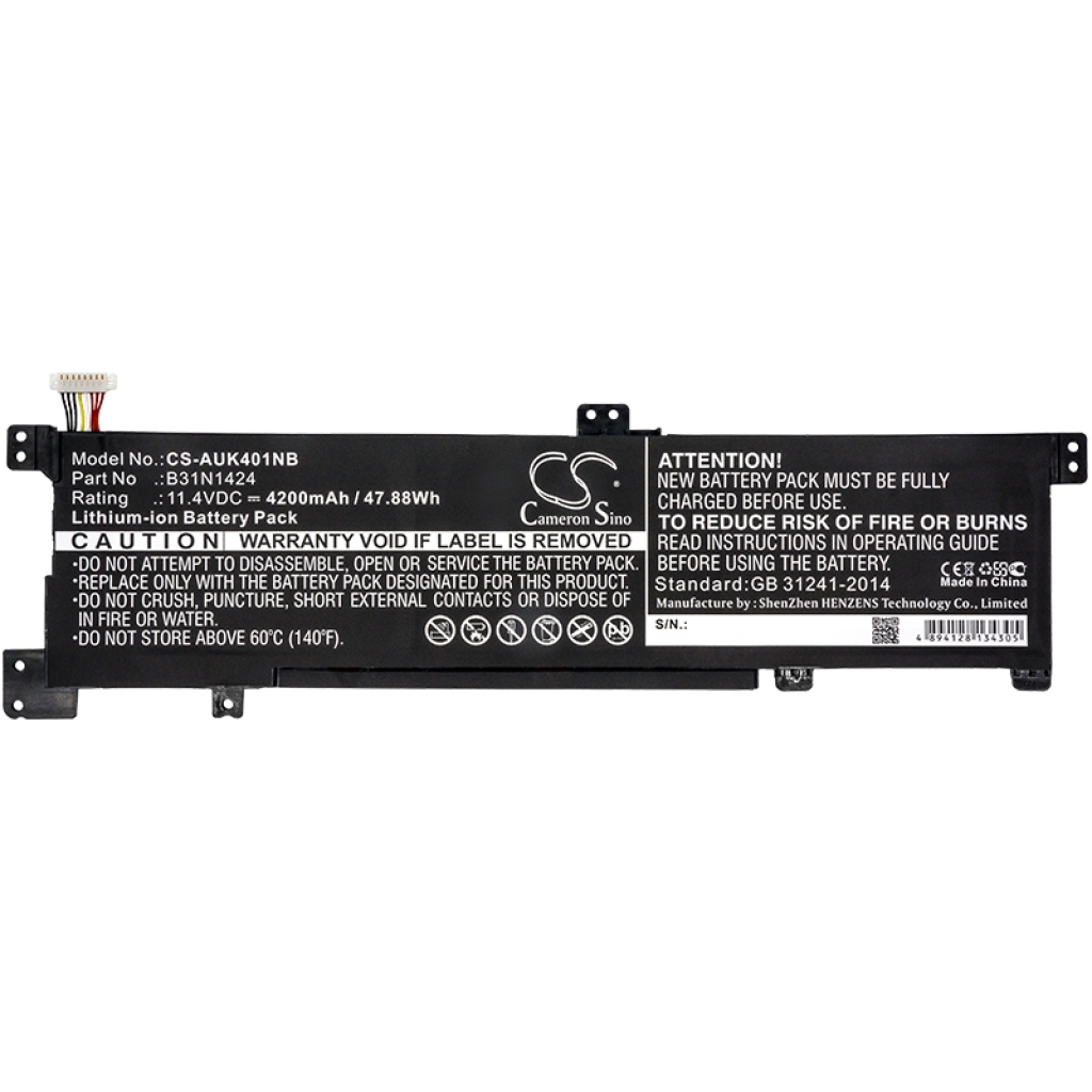 Kompatibilna zamenjava baterije za Asus 0B200-01390000,B31N1424