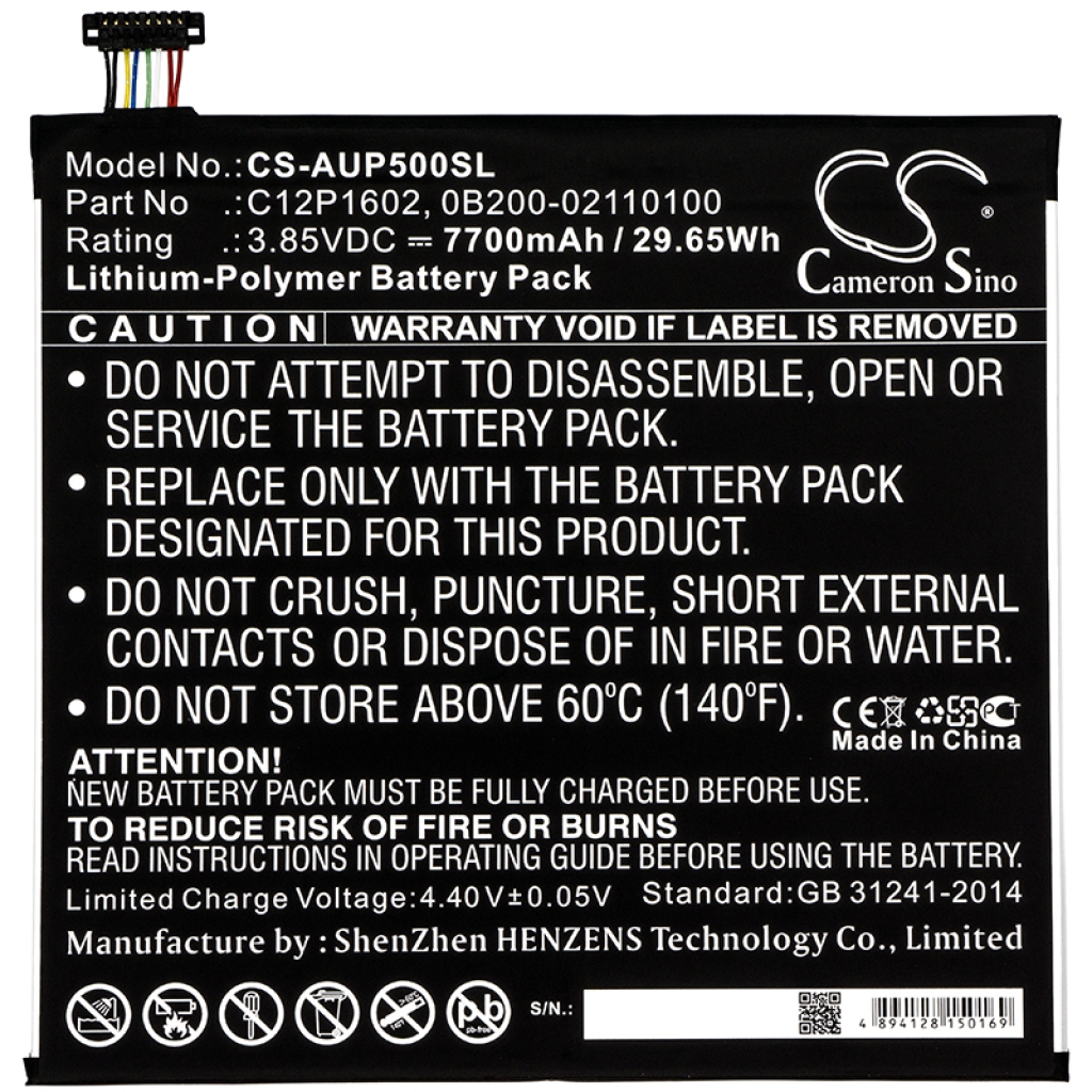 Kompatibilna zamenjava baterije za Asus 0B200-02110100,C12P1602