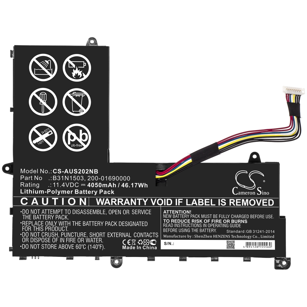 Kompatibilna zamenjava baterije za Asus 0B200-01690000,B31N1503