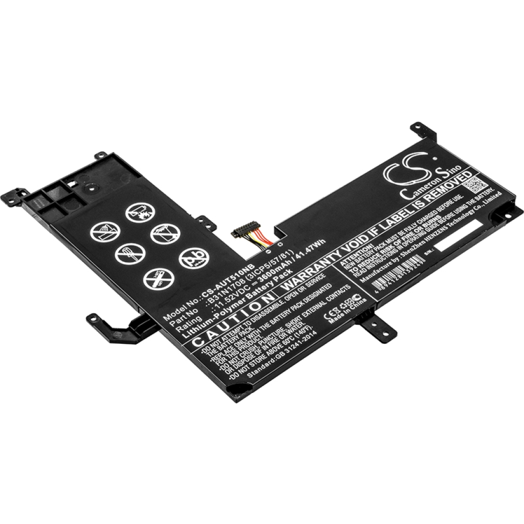 Kompatibilna zamenjava baterije za Asus 0B200-02720000,B31N1708 (3ICP5/57/81)
