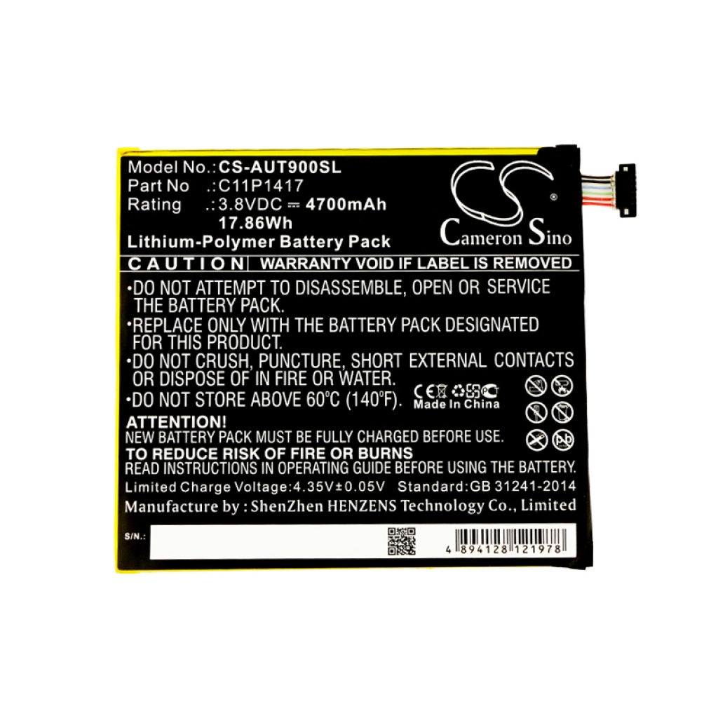 Kompatibilna zamenjava baterije za Asus 0B200-01290000,C11P1417