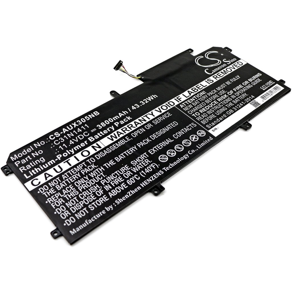 Kompatibilna zamenjava baterije za Asus 0B200-01180000,C31N1411