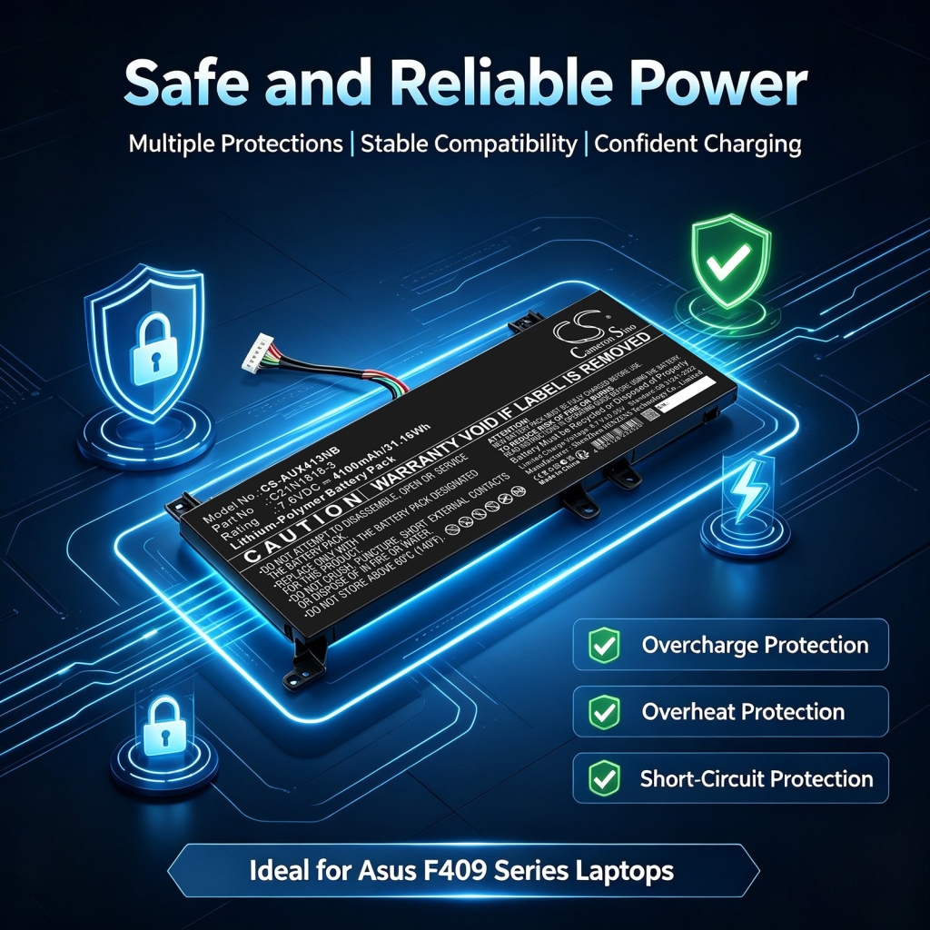 Batteries compatible with Asus F409 F409 CS-AUX413NB