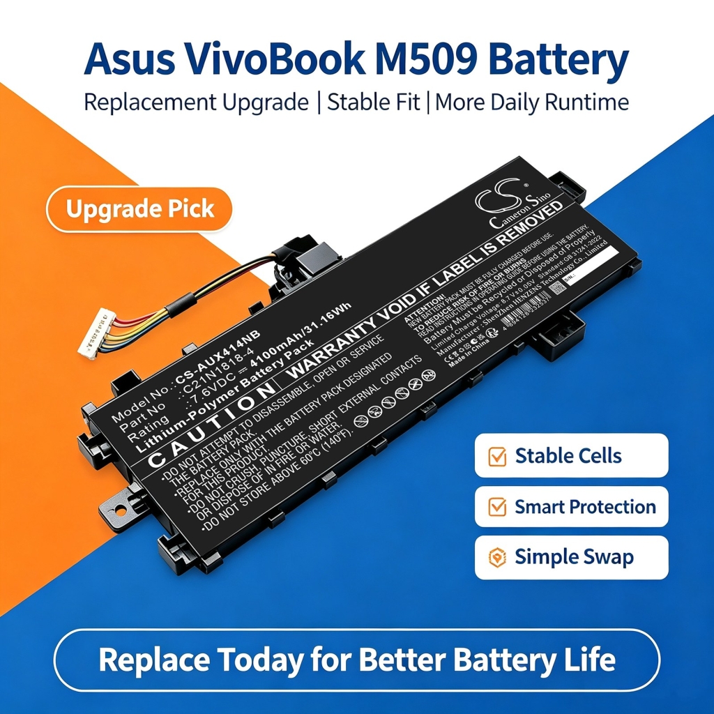 Baterije združljivo z Asus VivoBook 15 X509FA-EJ561TS 15 X509FAEJ216T 15 X509FAEJ561TS CS-AUX414NB