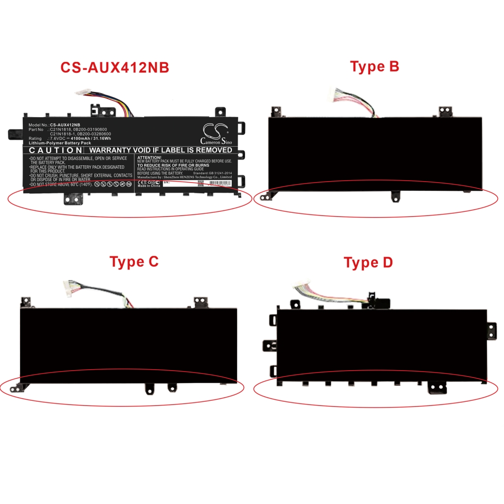 Baterija za prenosnik Asus CS-AUX412NB