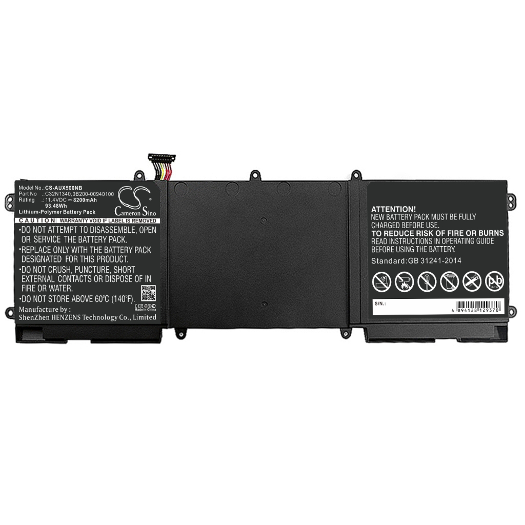 Kompatibilna zamenjava baterije za Asus 0B200-00940100,C32N1340