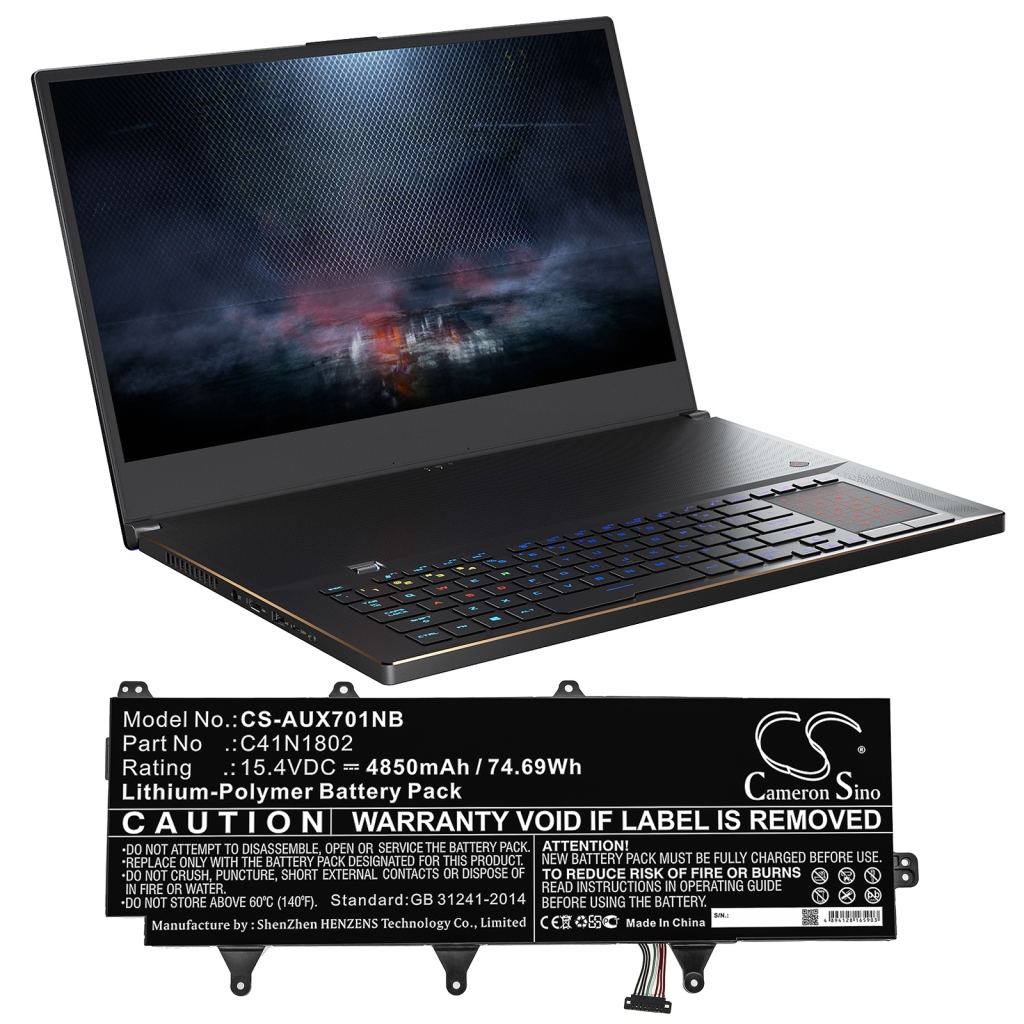 Kompatibilna zamenjava baterije za Asus 0B200-03140100,C41N1802