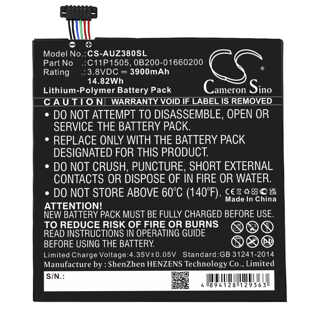 Kompatibilna zamenjava baterije za Asus 0B200-01660200,C11P1505