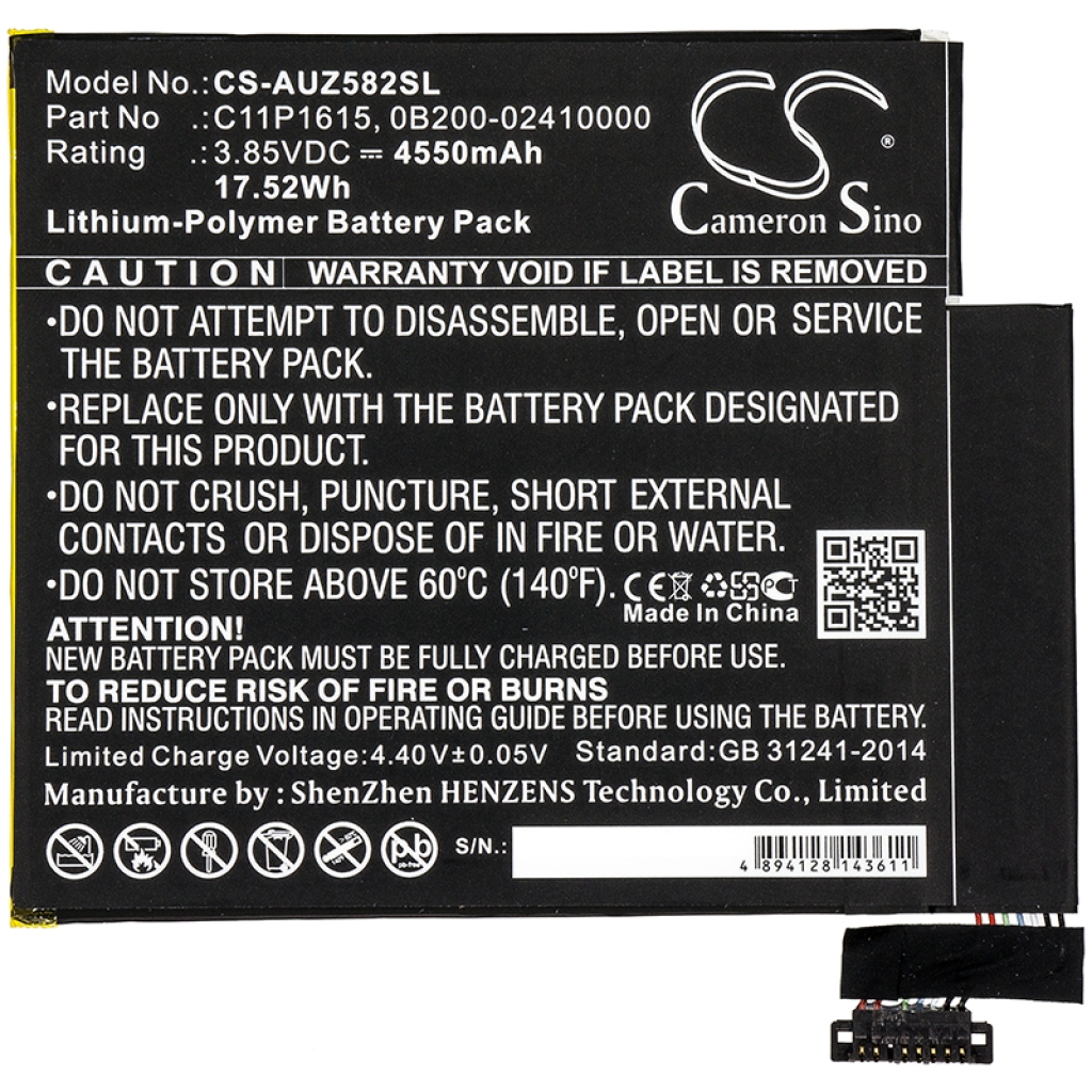 Kompatibilna zamenjava baterije za Asus 0B200-02410000,C11P1615