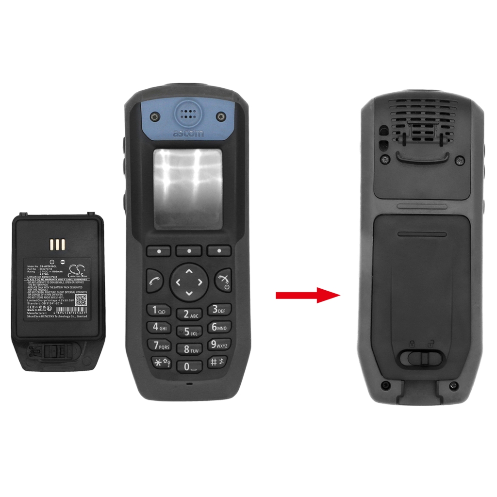 Kompatibilna zamenjava baterije za ASCOM 1220187,660273/1B