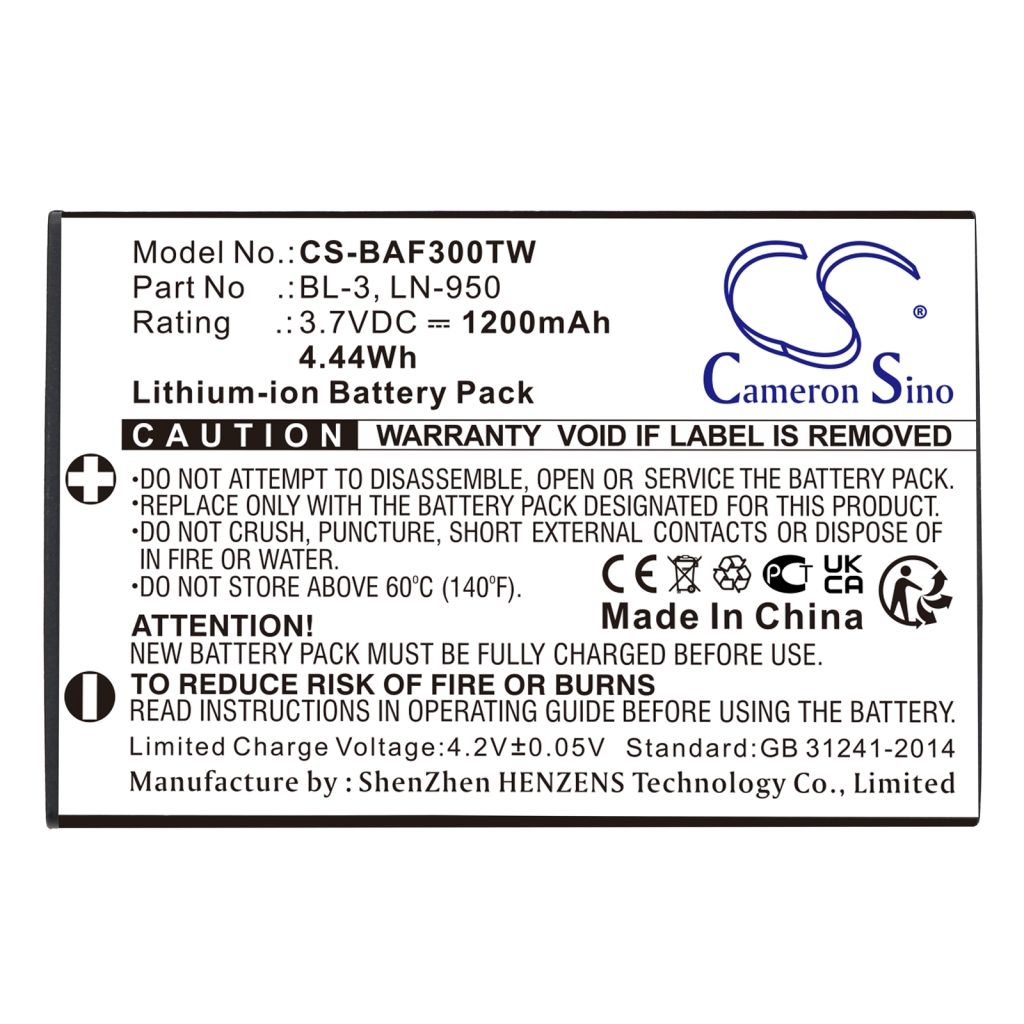 Batteries Two-Way Radio Battery CS-BAF300TW