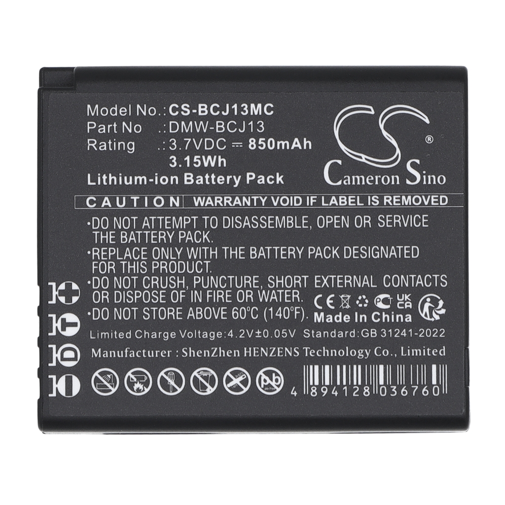 Battery compatible with LEICA Panasonic CS-BCJ13MC