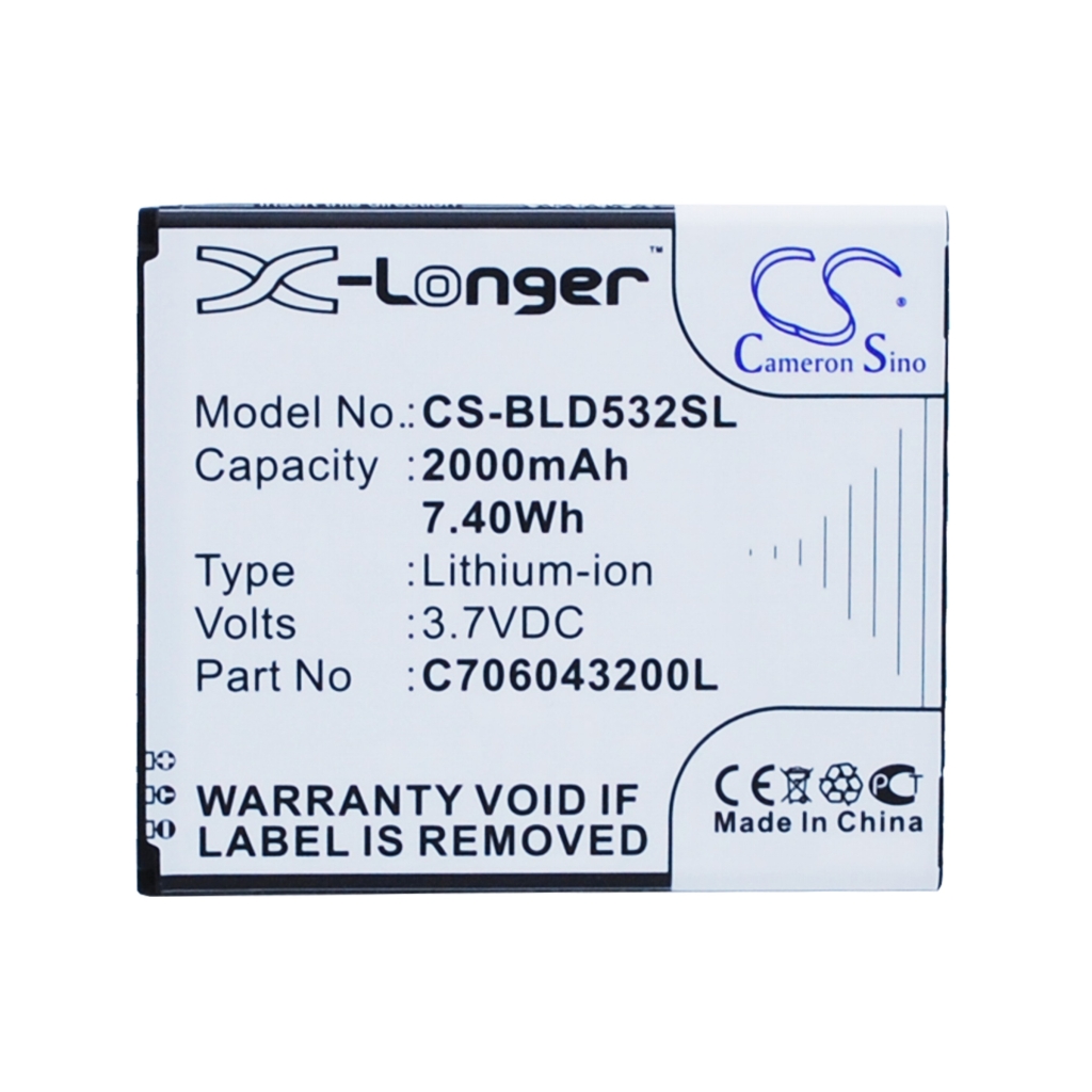 Kompatibilna zamenjava baterije za BLU C706043200L,C706043200T