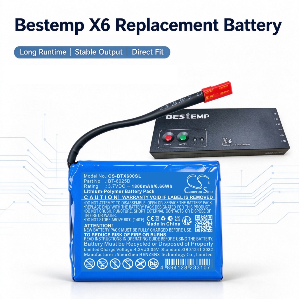 Baterije združljivo z Bestemp X6 X6 CS-BTX600SL