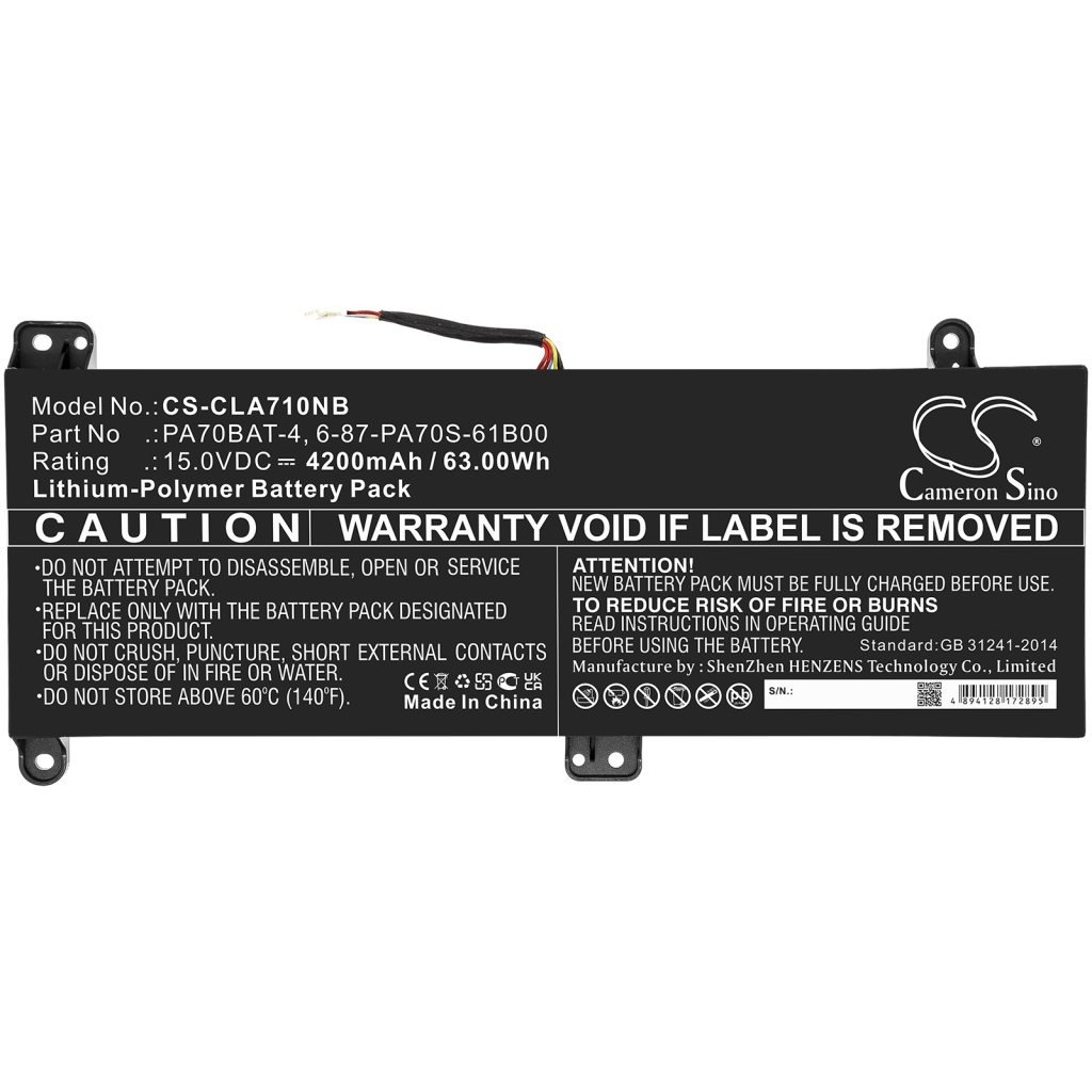 Notebook battery HASEE CS-CLA710NB