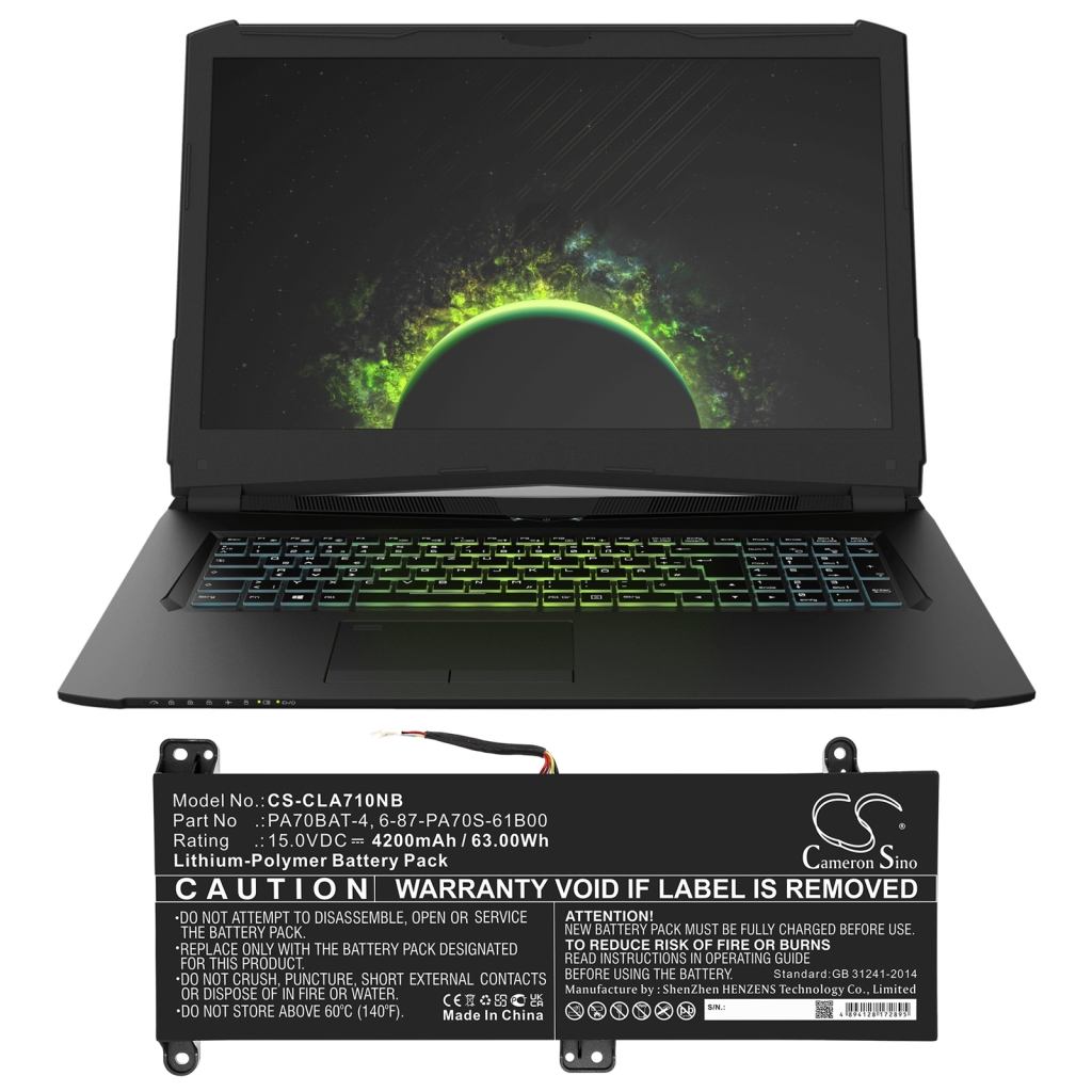 Notebook battery HASEE CS-CLA710NB